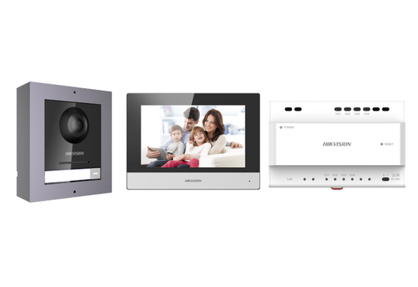 Hikvision DS-KIS605-P Video Intercom Network Bundle, WIFI, PoE ...