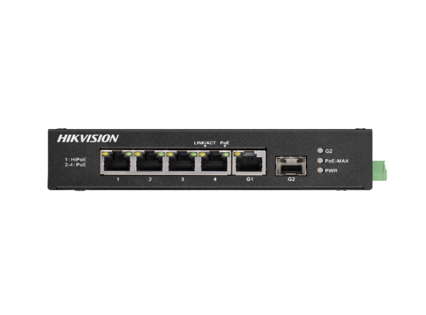 Switch Hikvision DS-3E0106HP-E 6 ports dont 4 ports PoE longue portée